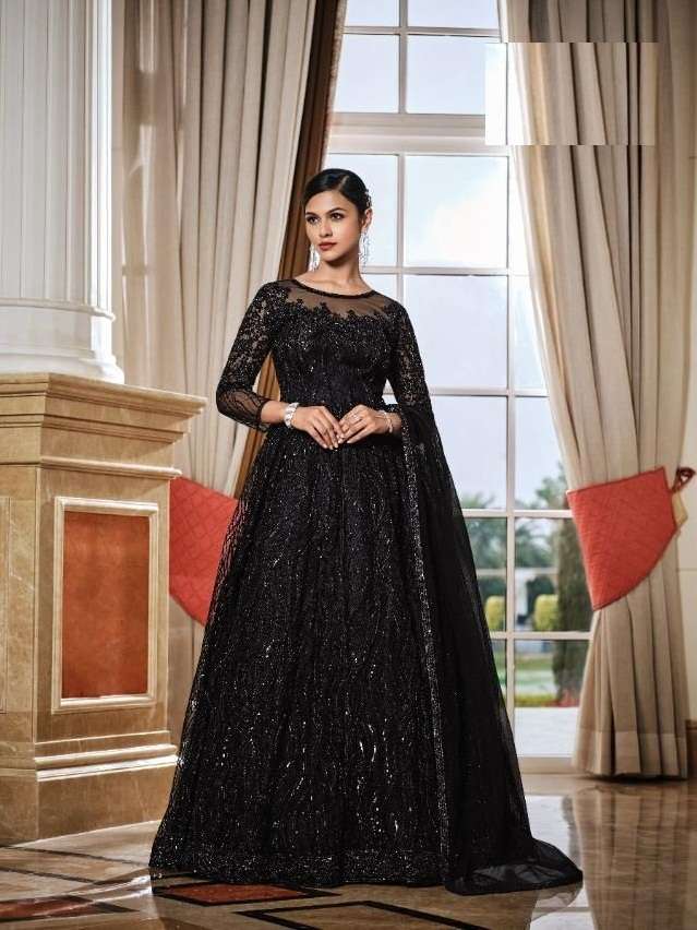 DESIGNER FANCY WEDDING PARTY WEAR LONG GOWN STYLE ANARKALI SALWAR VIPUL 4836