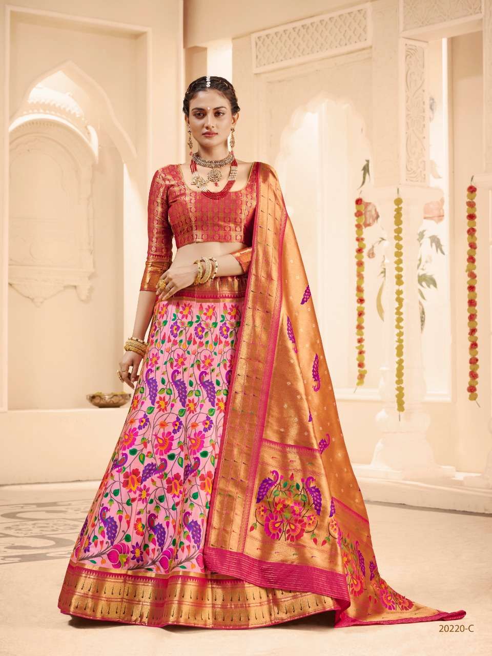 HOT SELLING BEST DESIGNER PARTY WEAR LEHENGA CHOLI IN NET WITH SEQUENCE WORK KBSM 20220C