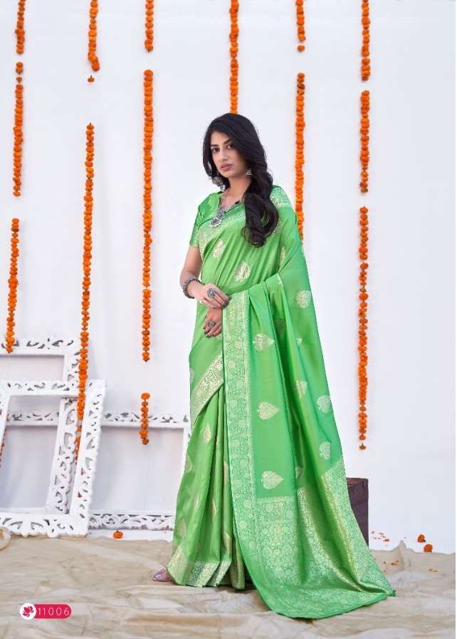 HOT SELLING DESIGNER BANARASI SILK SAREE EXCLUSIVE COLLECTION FOR WEDDING PARTY WEAR 11006