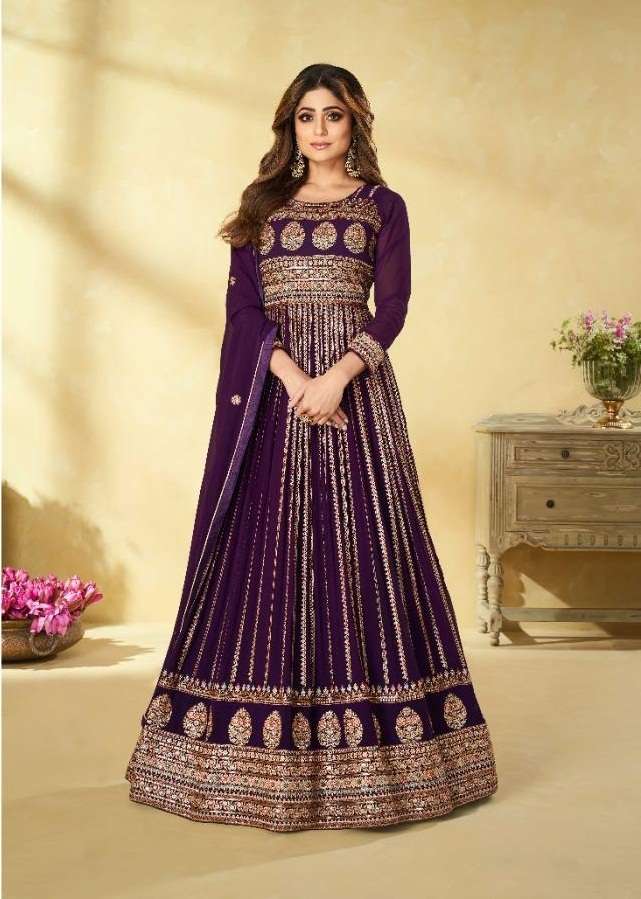 HOT SELLING FANCY LONG ANARKALI GOWN SALWAR SUIT FOR WEDDING PARTY WEAR SAARANG 9191