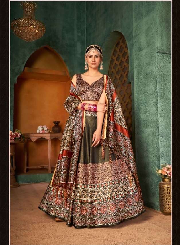 HOT SELLING NEW DESIGNER FANCY PARTY WEAR SILK LEHENGA CHOLI KF 143