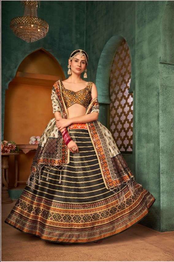 HOT SELLING NEW DESIGNER FANCY PARTY WEAR SILK LEHENGA CHOLI KF 145