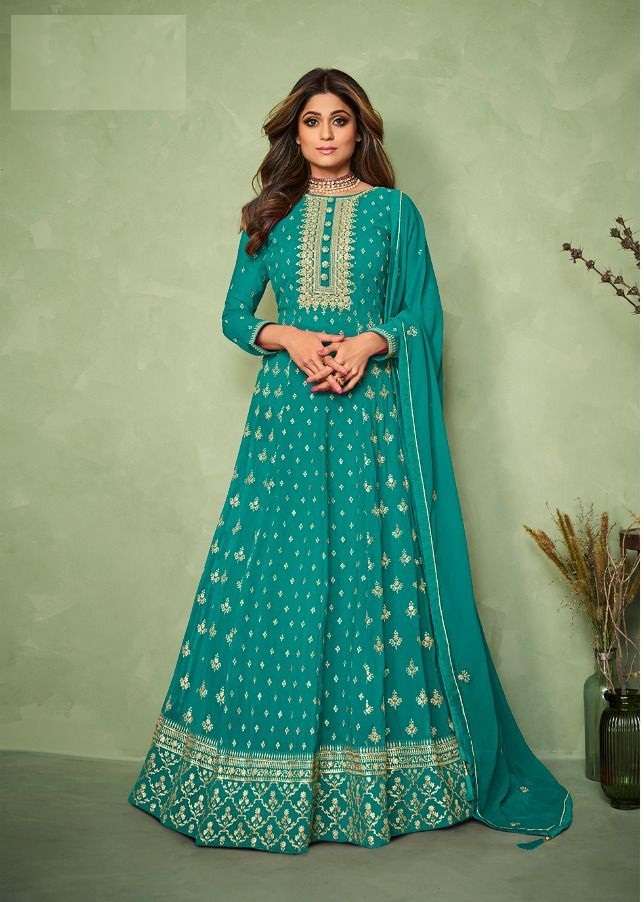 LATEST NEW ARRIVAL FANCY WEDDING PARTY WEAR GEORGETTE ANARKALI FOR WOMEN CARNIVAL 9187