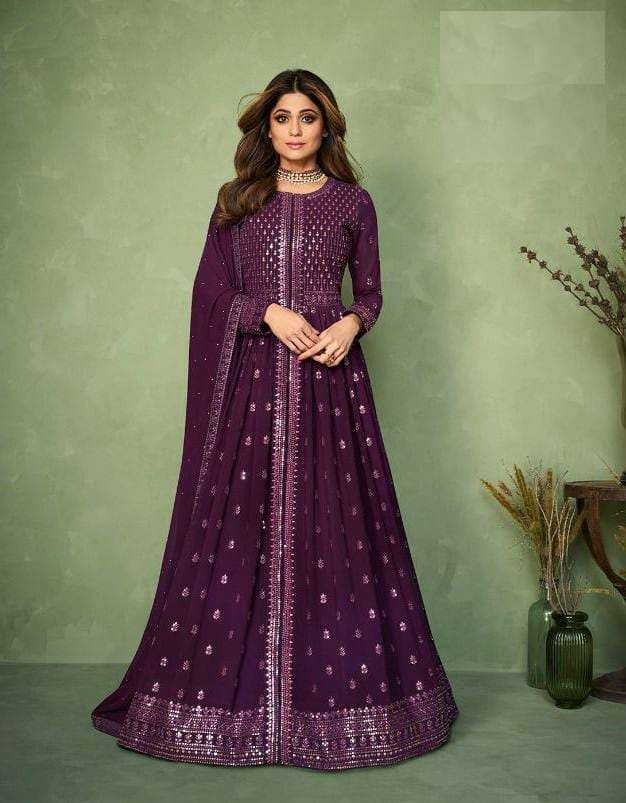 LATEST NEW ARRIVAL FANCY WEDDING PARTY WEAR GEORGETTE ANARKALI FOR WOMEN AASHIRWAD AADHYA 9160