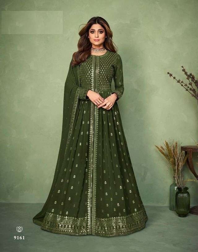 LATEST NEW ARRIVAL FANCY WEDDING PARTY WEAR GEORGETTE ANARKALI FOR WOMEN AASHIRWAD AADHYA 9161