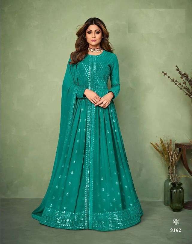 LATEST NEW ARRIVAL FANCY WEDDING PARTY WEAR GEORGETTE ANARKALI FOR WOMEN AASHIRWAD AADHYA 9162