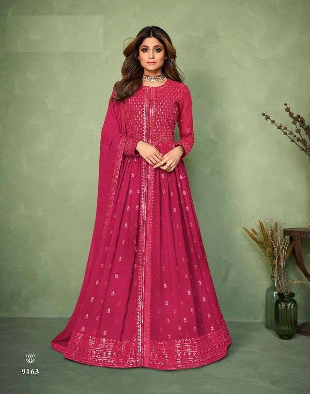 LATEST NEW ARRIVAL FANCY WEDDING PARTY WEAR GEORGETTE ANARKALI FOR WOMEN AASHIRWAD AADHYA 9163