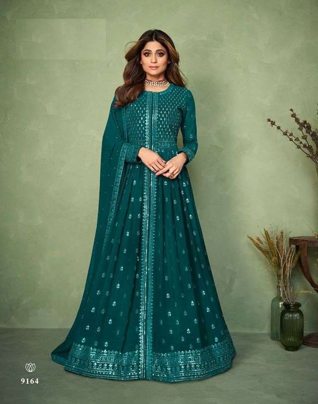 LATEST NEW ARRIVAL FANCY WEDDING PARTY WEAR GEORGETTE ANARKALI FOR WOMEN AASHIRWAD AADHYA 9164