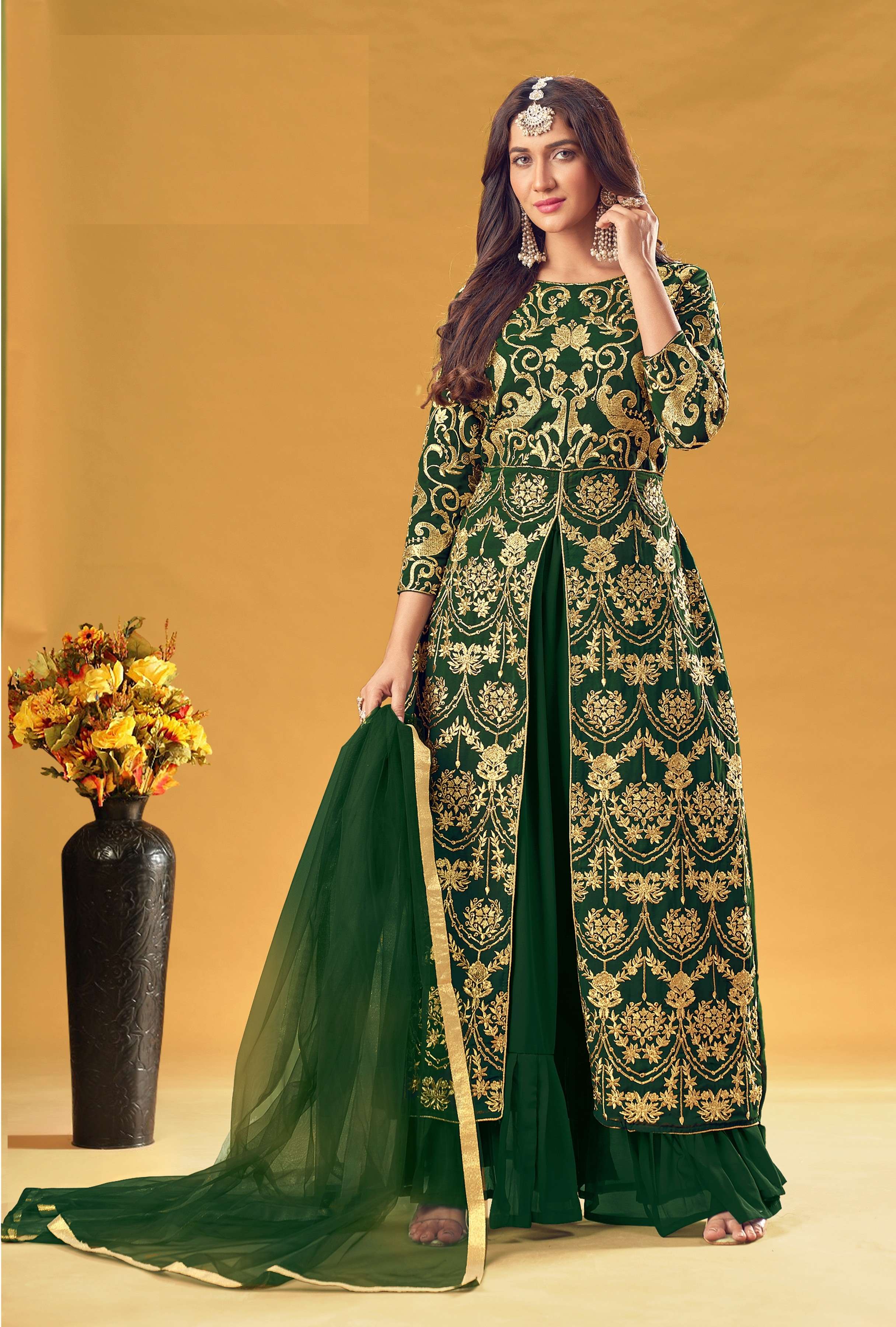 LATEST NEW ARRIVAL FANCY WEDDING PARTY WEAR GEORGETTE SHARARA SALWAR FOR WOMEN EIRA 1148