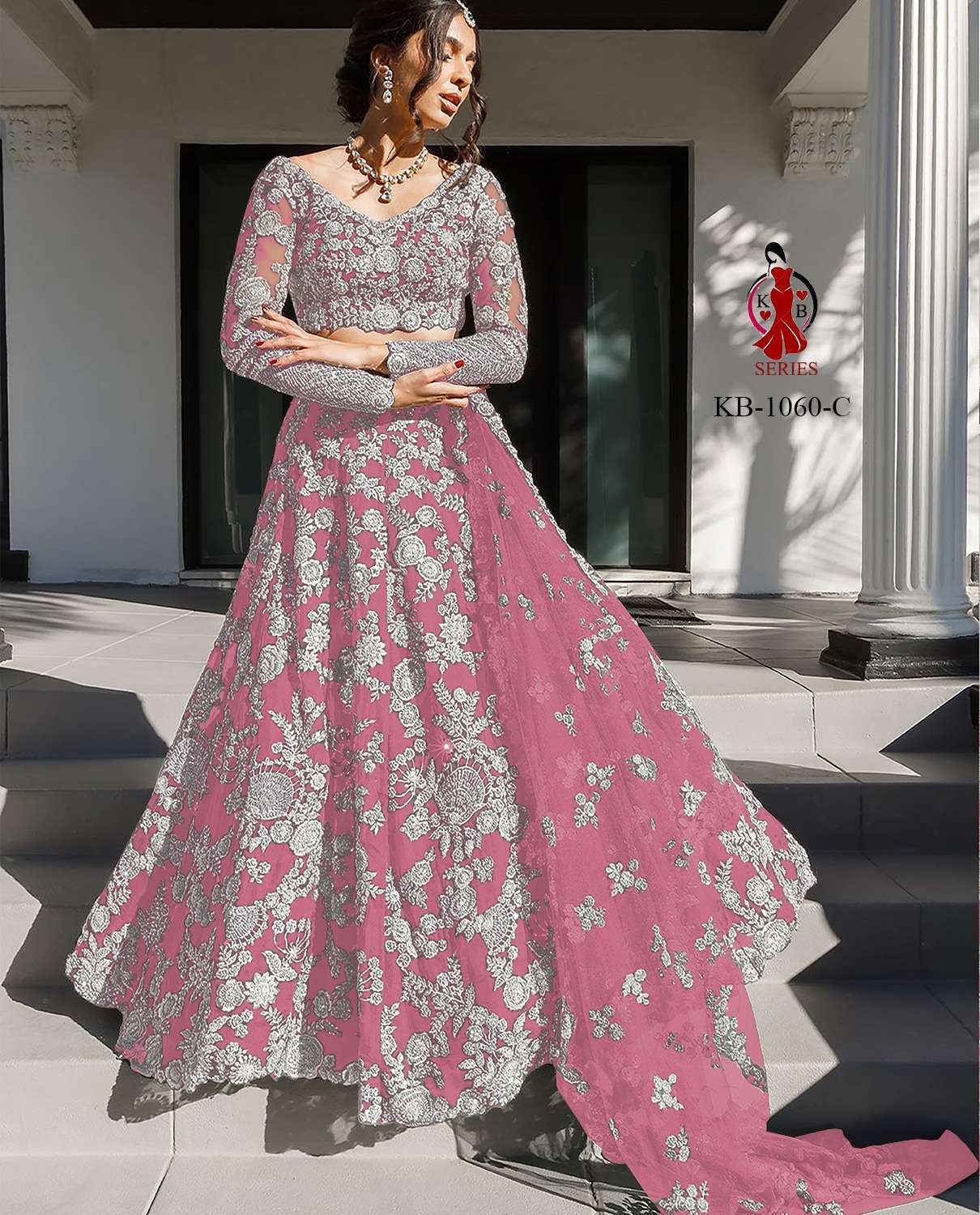 BEST QUALITY DESIGNER BOLLYWOOD WEDDING PARTY WEAR LEHENGA AT WHOLESALE RATE KB1060C