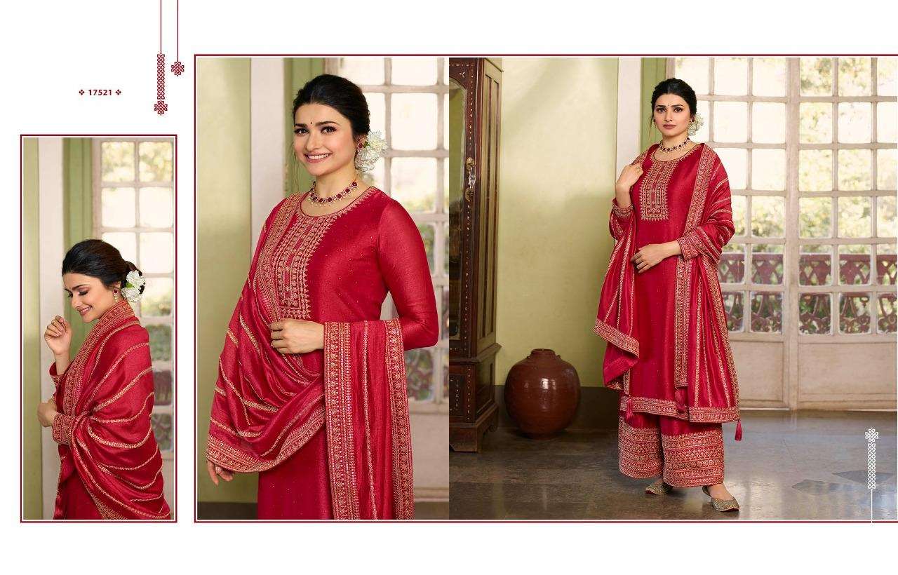 DESIGNER FANCY WEAR SILK GEORGETTE SALWAR SUIT EXCLUSIVE COLLECTION SAHEEN 17521