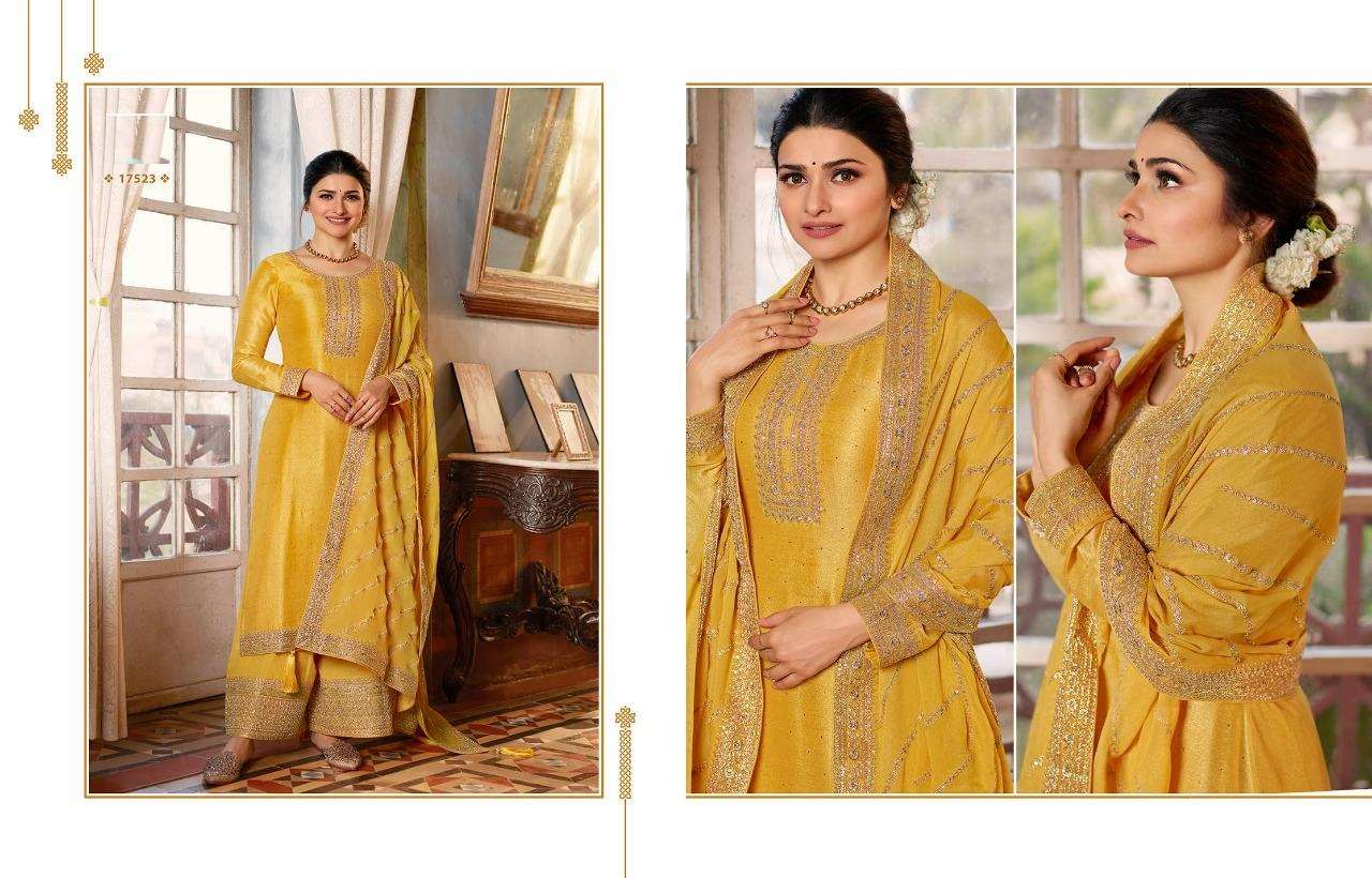 DESIGNER FANCY WEAR SILK GEORGETTE SALWAR SUIT EXCLUSIVE COLLECTION SAHEEN 17523