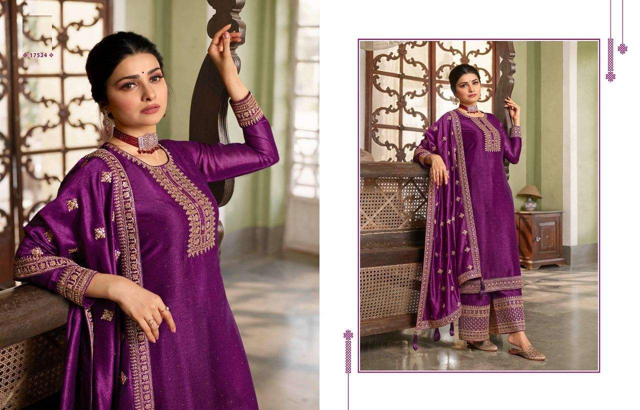 DESIGNER FANCY WEAR SILK GEORGETTE SALWAR SUIT EXCLUSIVE COLLECTION SAHEEN 17524