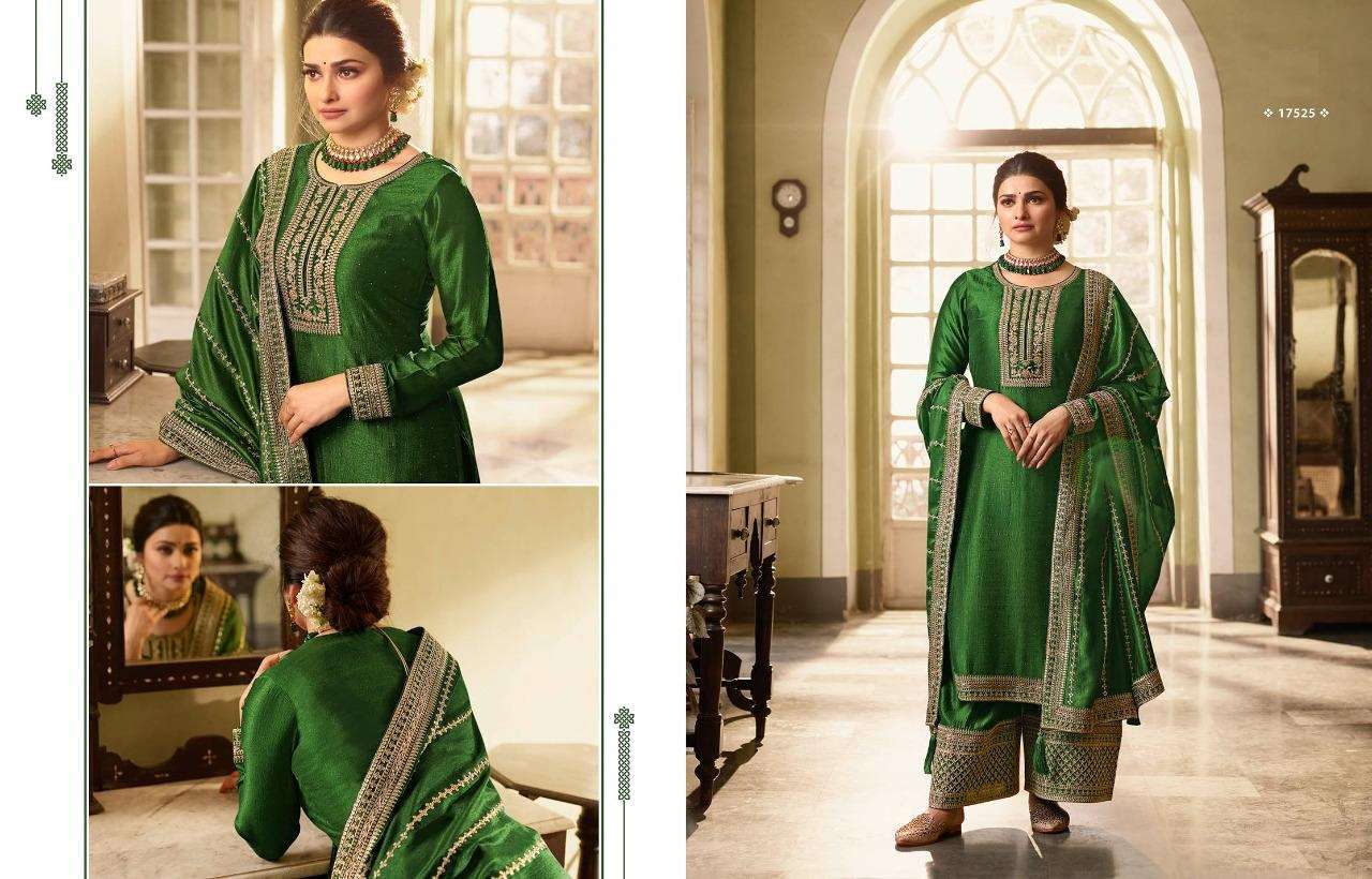 DESIGNER FANCY WEAR SILK GEORGETTE SALWAR SUIT EXCLUSIVE COLLECTION SAHEEN 17525