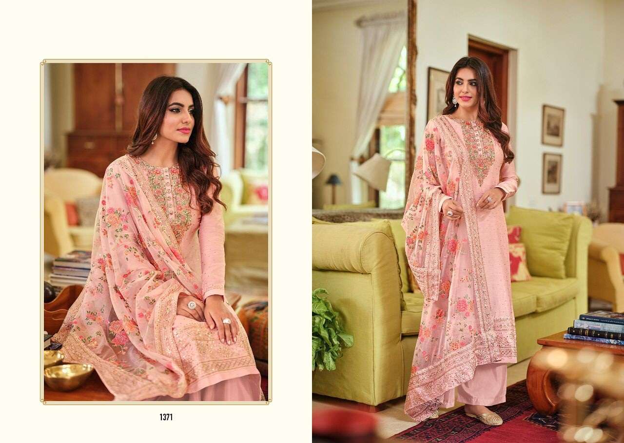 DESIGNER FANCY WEDDING PARTY FESTIVAL WEAR VISCOSE SILK SALWAR SUIT RH 1371