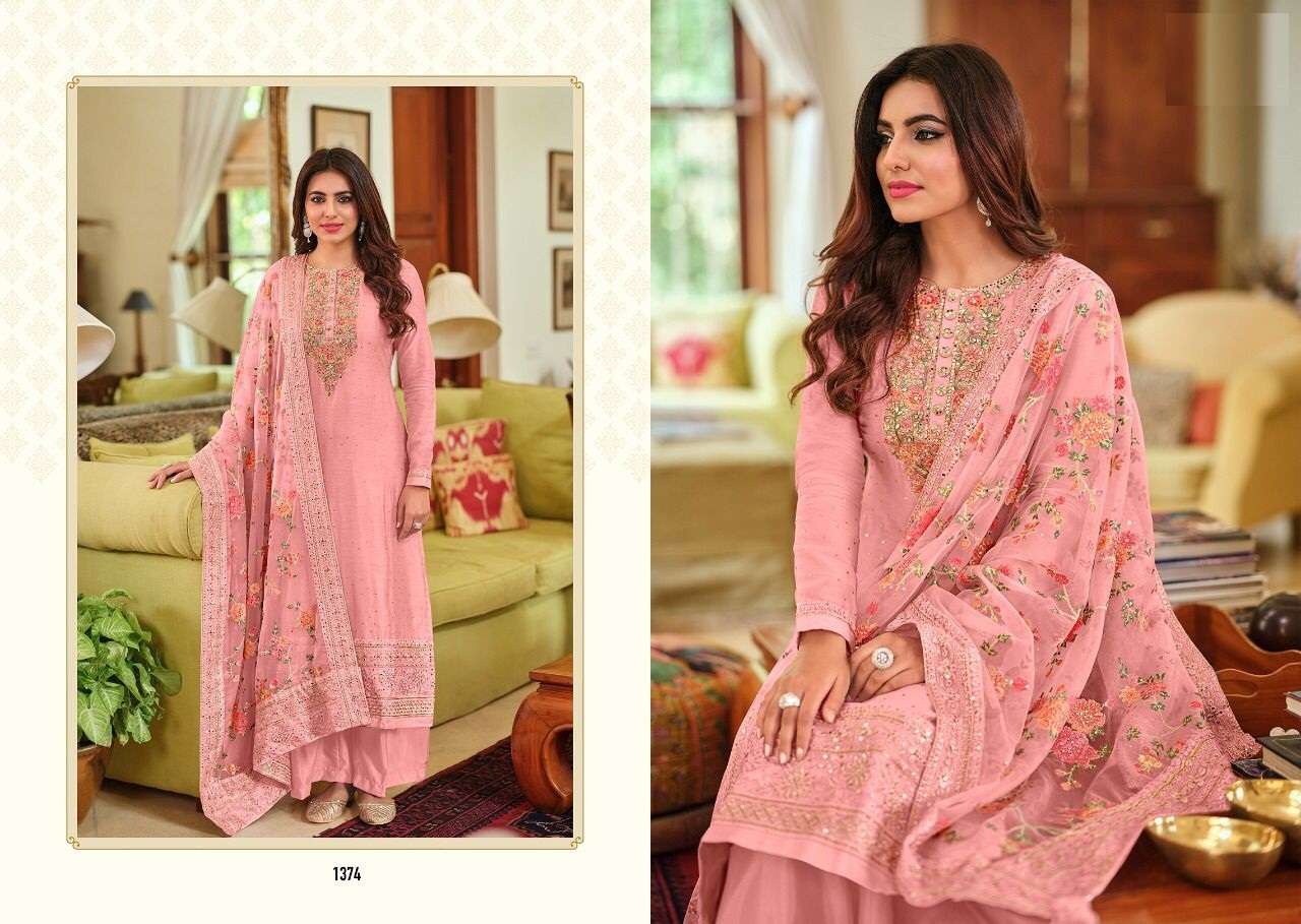 DESIGNER FANCY WEDDING PARTY FESTIVAL WEAR VISCOSE SILK SALWAR SUIT RH 1374