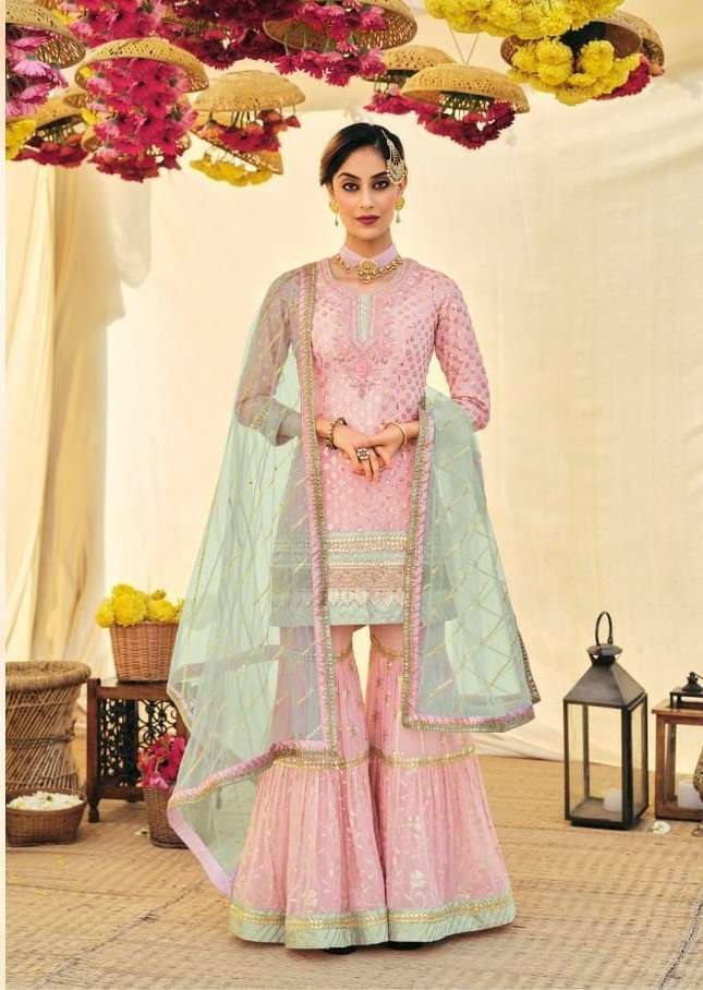 DESIGNER FANCY WEDDING PARTY WEAR SARARA SALWAR SUIT EBA 1412