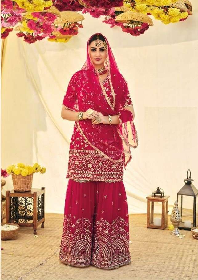 DESIGNER FANCY WEDDING PARTY WEAR SARARA SALWAR SUIT EBA 1413