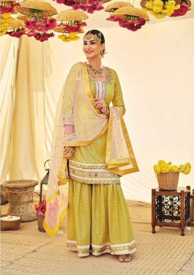 DESIGNER FANCY WEDDING PARTY WEAR SARARA SALWAR SUIT EBA 1414