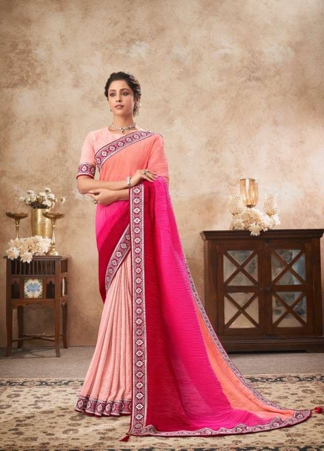 DESIGNER WEDDING PARTY FUNCTION WEAR GEORGETTE SAREE EXCLUSIVE COLLECTION KVRSM 4201