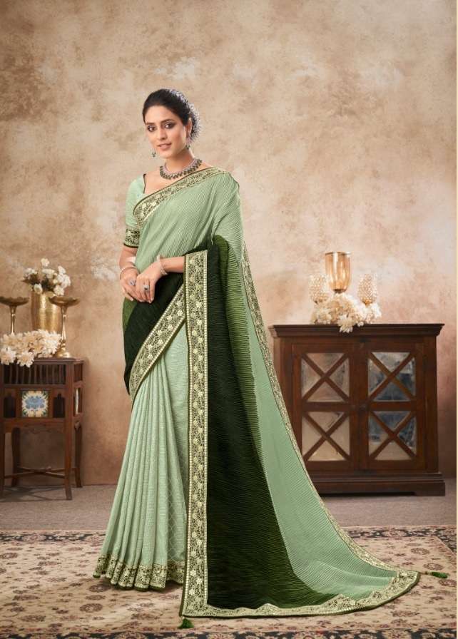 DESIGNER WEDDING PARTY FUNCTION WEAR GEORGETTE SAREE EXCLUSIVE COLLECTION KVRSM 4202