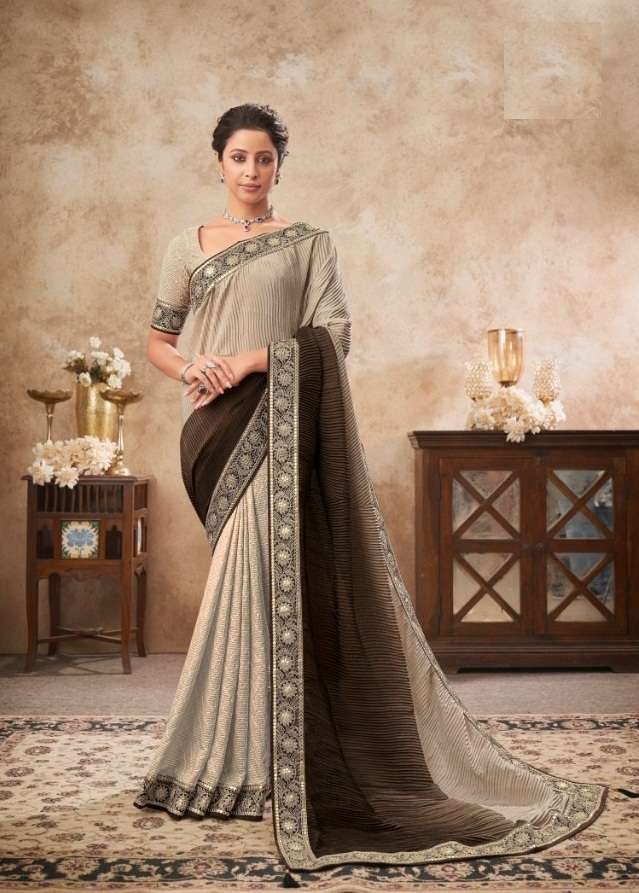 DESIGNER WEDDING PARTY FUNCTION WEAR GEORGETTE SAREE EXCLUSIVE COLLECTION KVRSM 4203