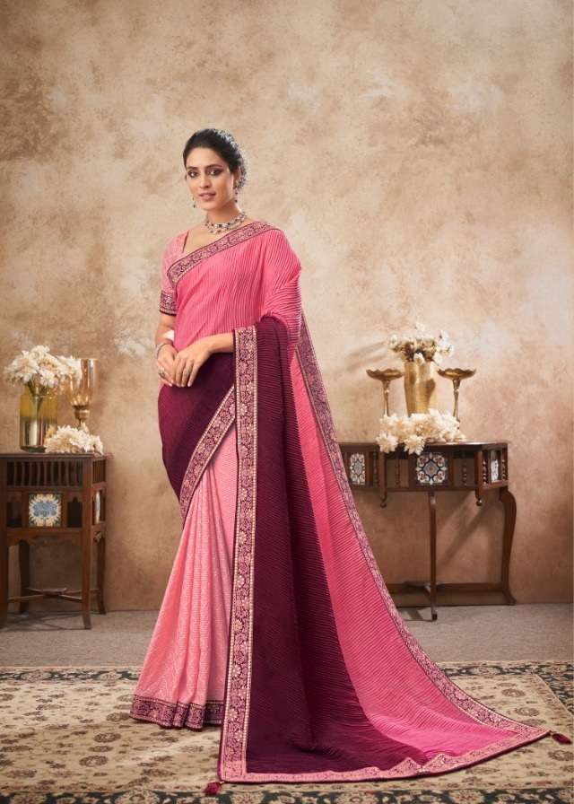 DESIGNER WEDDING PARTY FUNCTION WEAR GEORGETTE SAREE EXCLUSIVE COLLECTION KVRSM 4206