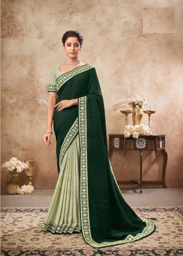 DESIGNER WEDDING PARTY FUNCTION WEAR GEORGETTE SAREE EXCLUSIVE COLLECTION KVRSM 4207