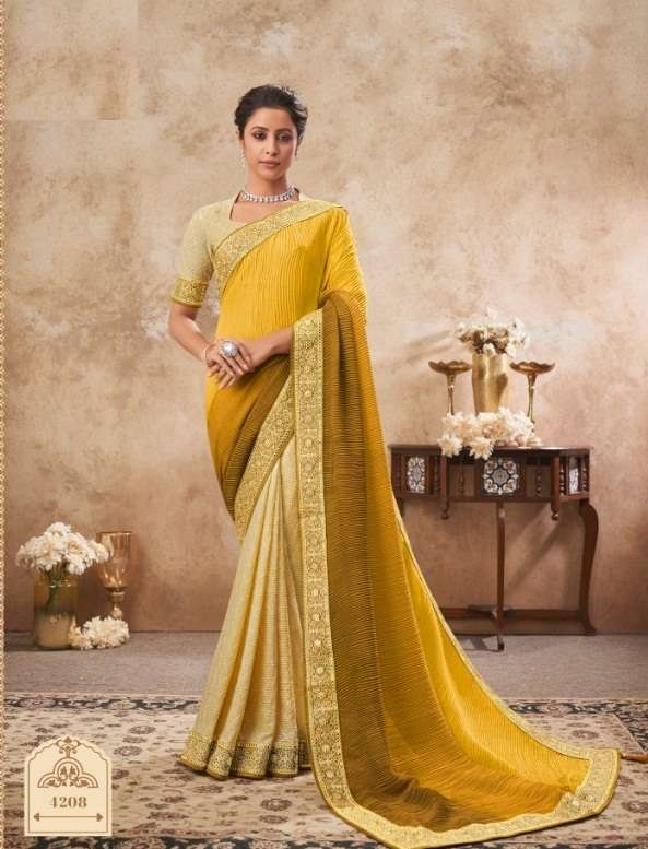 DESIGNER WEDDING PARTY FUNCTION WEAR GEORGETTE SAREE EXCLUSIVE COLLECTION KVRSM 4208