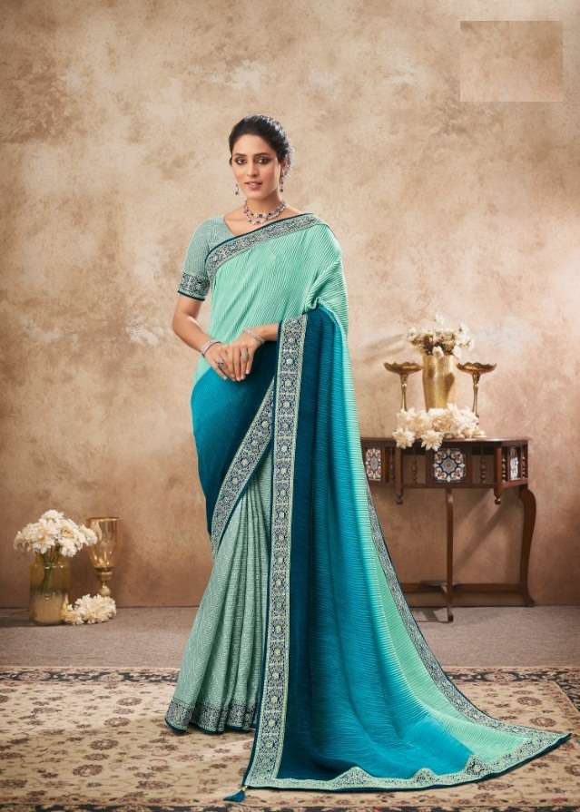 DESIGNER WEDDING PARTY FUNCTION WEAR GEORGETTE SAREE EXCLUSIVE COLLECTION KVRSM 4209