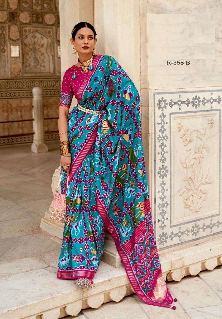 HOT SELLING DESIGNER BANARASI SILK SAREE EXCLUSIVE COLLECTION FOR WEDDING PARTY WEAR REVASM 358B