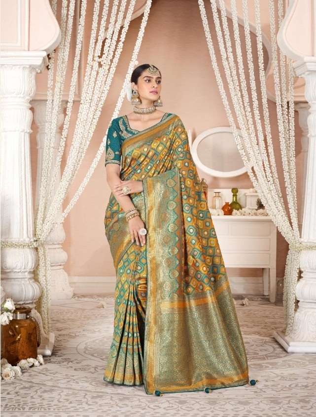 HOT SELLING DESIGNER BANARASI SILK SAREE EXCLUSIVE COLLECTION FOR WEDDING PARTY WEAR 13389