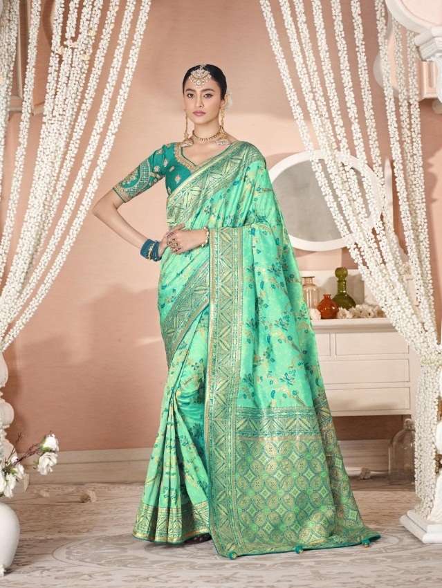 HOT SELLING DESIGNER BANARASI SILK SAREE EXCLUSIVE COLLECTION FOR WEDDING PARTY WEAR 13393