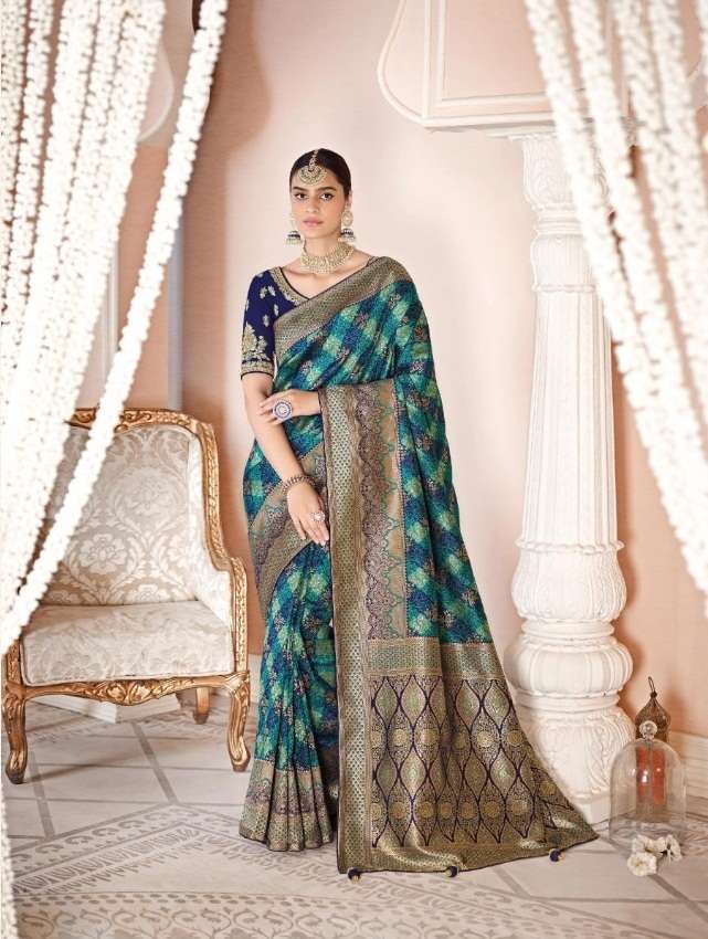 HOT SELLING DESIGNER BANARASI SILK SAREE EXCLUSIVE COLLECTION FOR WEDDING PARTY WEAR 13394