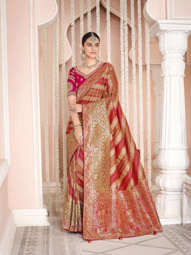 HOT SELLING DESIGNER BANARASI SILK SAREE EXCLUSIVE COLLECTION FOR WEDDING PARTY WEAR 13397