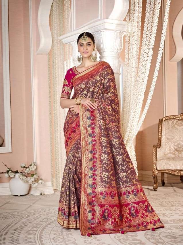 HOT SELLING DESIGNER BANARASI SILK SAREE EXCLUSIVE COLLECTION FOR WEDDING PARTY WEAR 13398