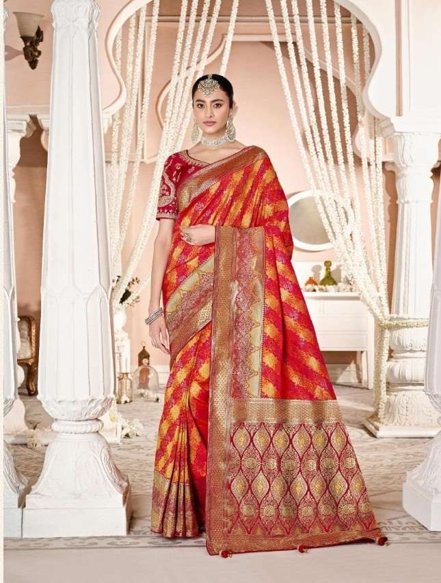 HOT SELLING DESIGNER BANARASI SILK SAREE EXCLUSIVE COLLECTION FOR WEDDING PARTY WEAR 13399