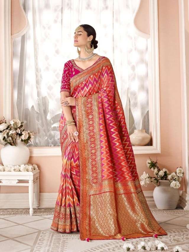 HOT SELLING DESIGNER BANARASI SILK SAREE EXCLUSIVE COLLECTION FOR WEDDING PARTY WEAR 13401