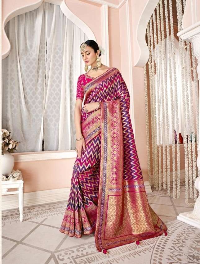 HOT SELLING DESIGNER BANARASI SILK SAREE EXCLUSIVE COLLECTION FOR WEDDING PARTY WEAR 13402