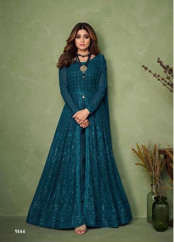 HOT SELLING FANCY LONG ANARKALI GOWN SALWAR SUIT FOR WEDDING PARTY WEAR AF MASHKALI 9144