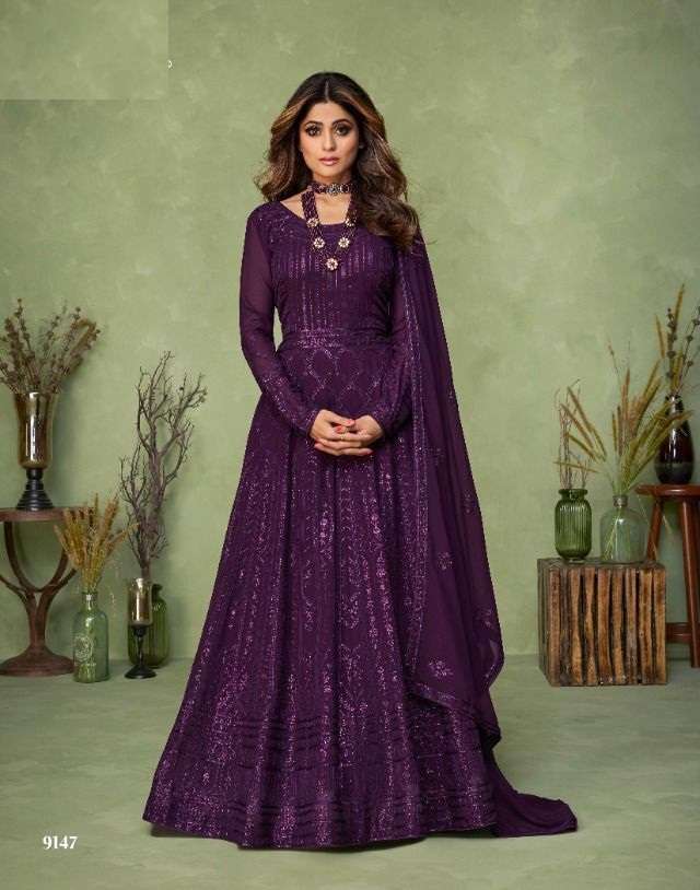 HOT SELLING FANCY LONG ANARKALI GOWN SALWAR SUIT FOR WEDDING PARTY WEAR AF MASHKALI 9147