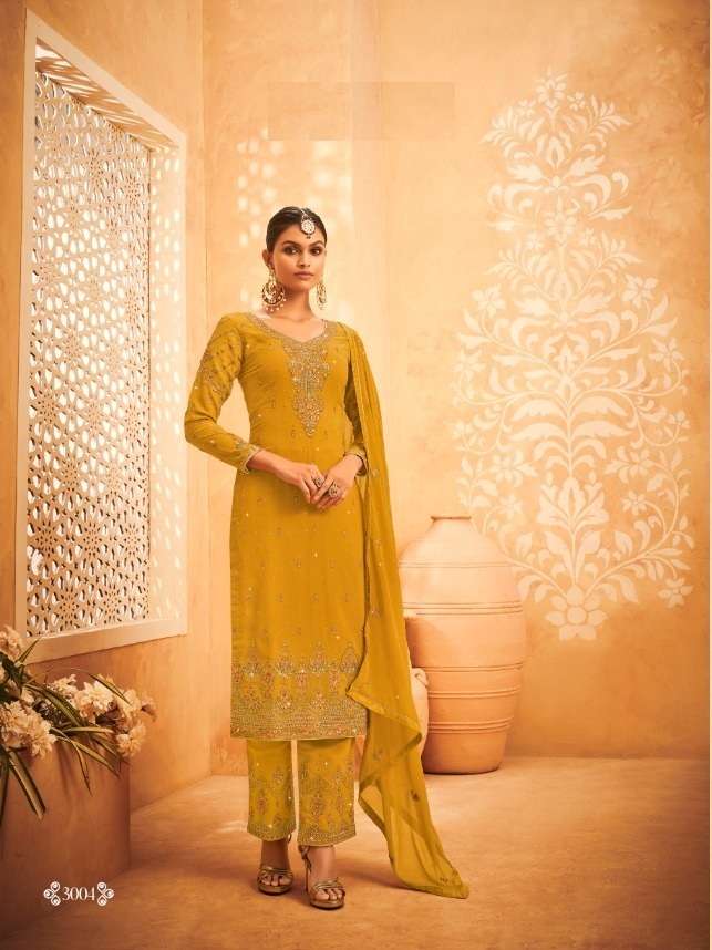 NEW ARRIVAL FANCY WEDDING PARTY WEAR GEORGETTE PALAZZO SALWAR SUIT JG LT 3004