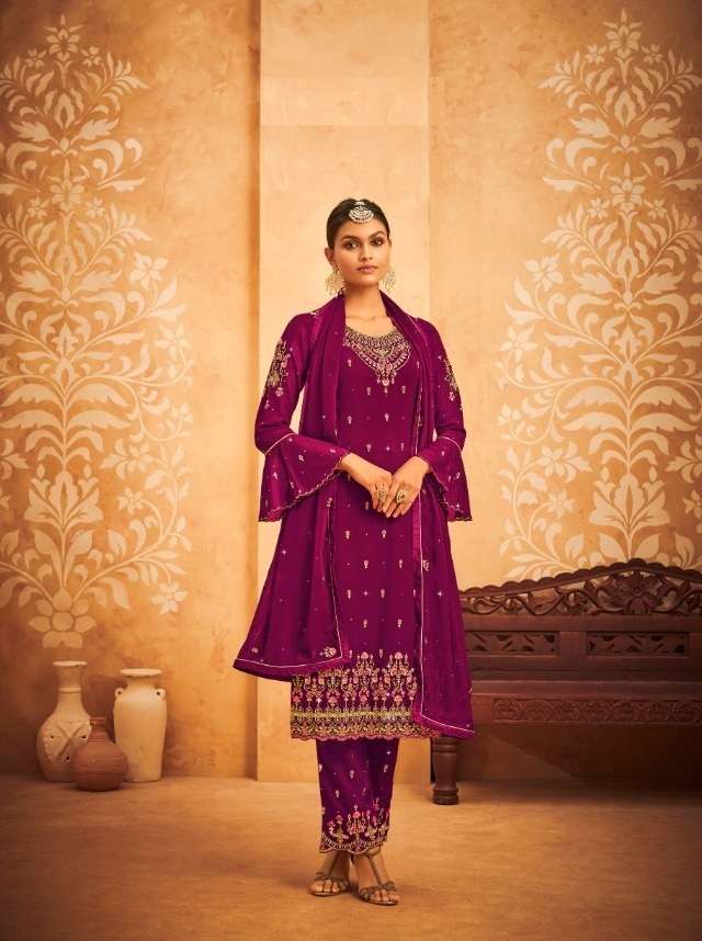 NEW ARRIVAL FANCY WEDDING PARTY WEAR GEORGETTE PALAZZO SALWAR SUIT JG LT 3006