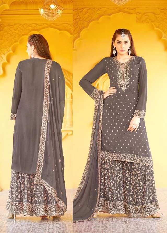 NEW ARRIVAL FANCY WEDDING PARTY WEAR GEORGETTE SHARARA PALAZZO SALWAR SUIT YOUR CHOICE RH4202