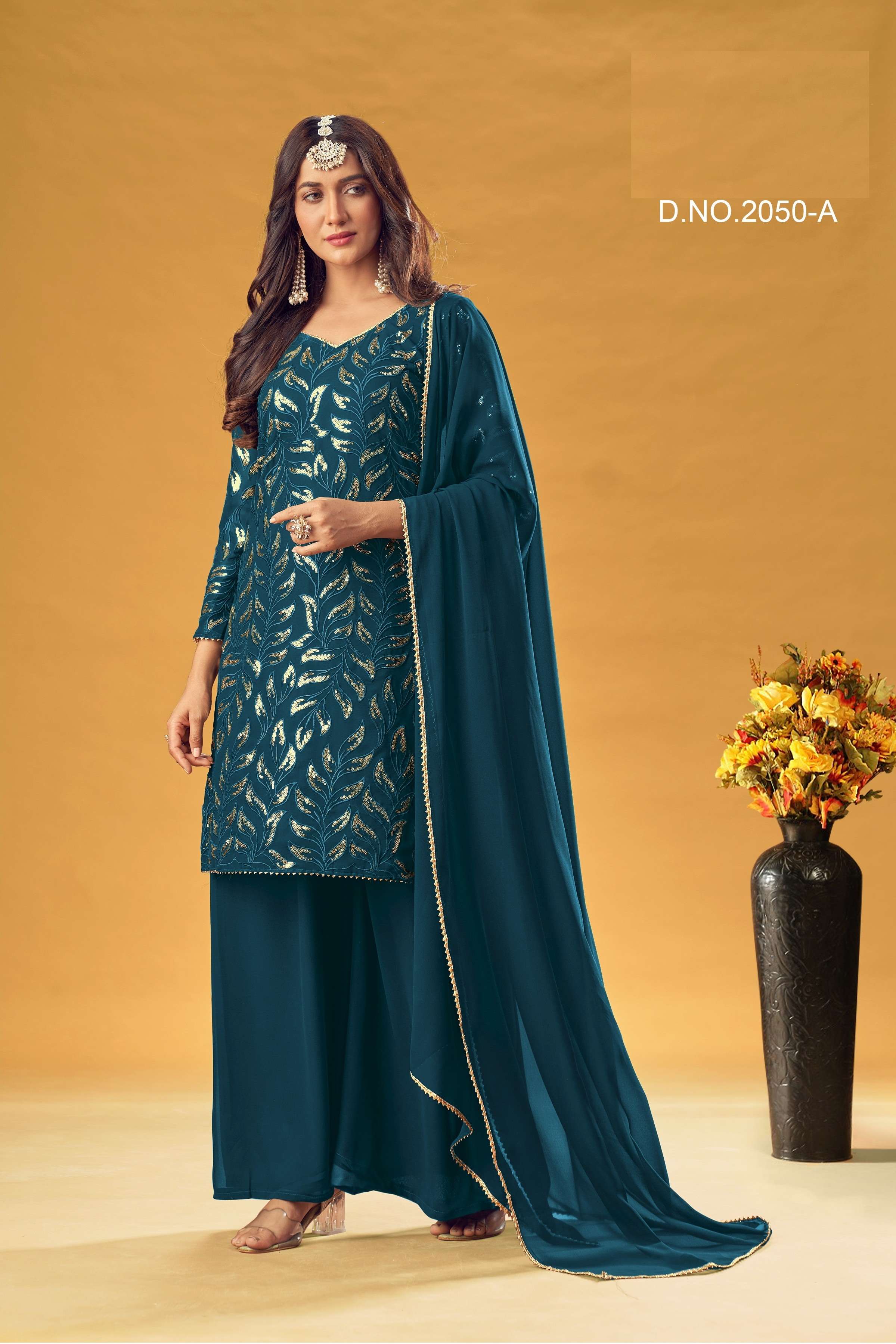 NEW ARRIVAL FANCY WEDDING PARTY WEAR GEORGETTE SHARARA SALWAR FOR WOMEN SENHORA VOL 37 2050A