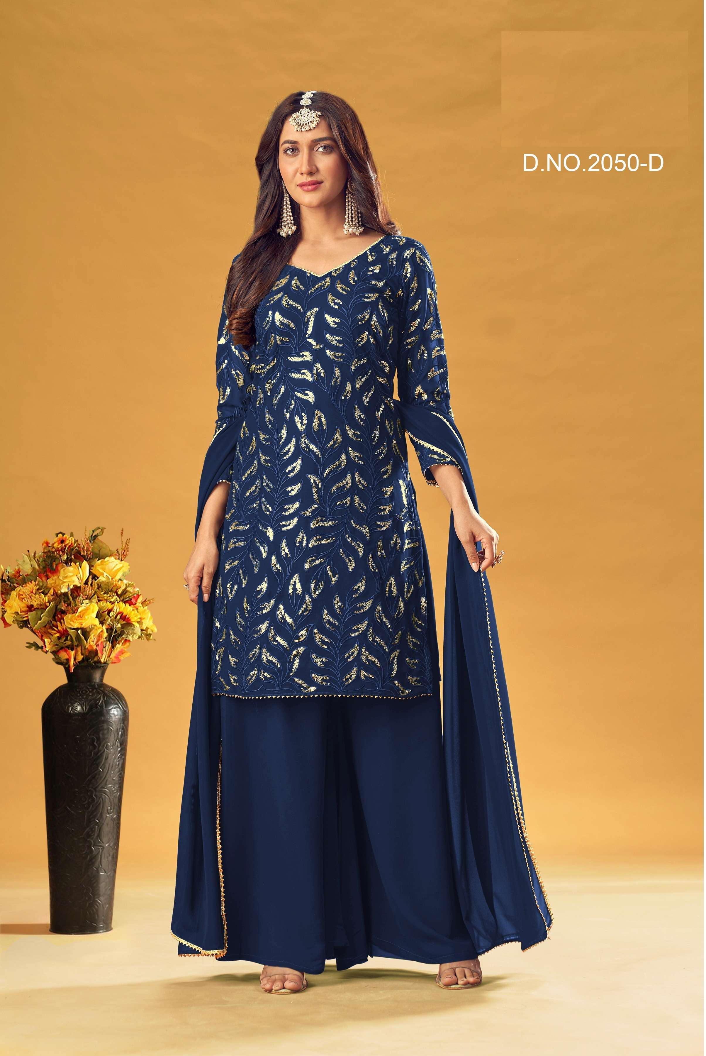 NEW ARRIVAL FANCY WEDDING PARTY WEAR GEORGETTE SHARARA SALWAR FOR WOMEN SENHORA VOL 37 2050D