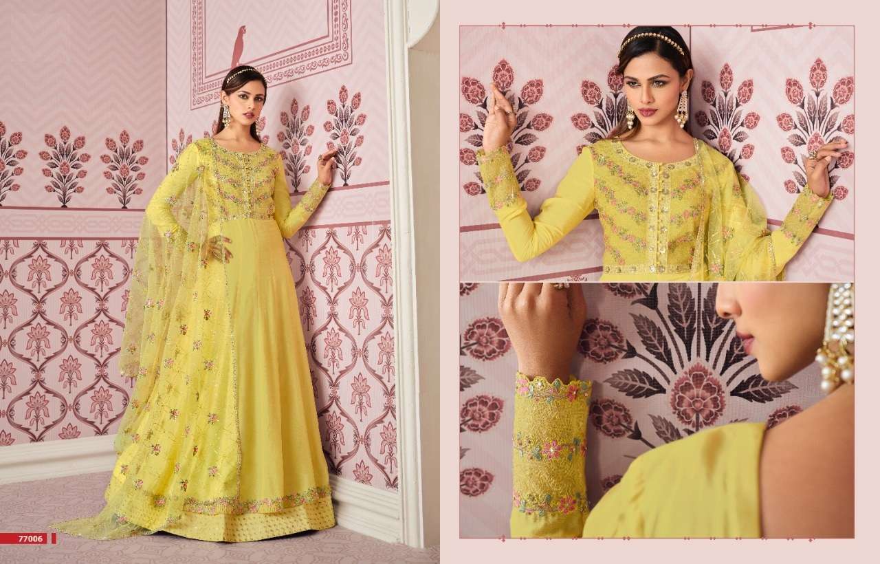 NEW ARRIVAL LATEST DESIGNER ANARKALI SILK SALWAR SUIT FOR WOMEN LTNKR 77006