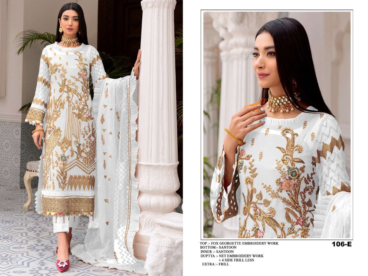 NEW ARRIVAL LATEST DESIGNER STRAIGHT PAKISTANI SALWAR SUIT FOR WOMEN RCT 104E