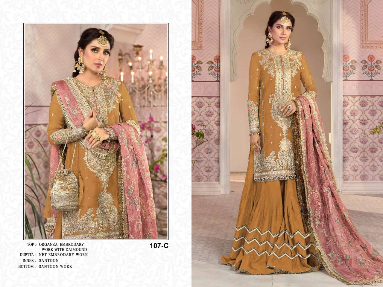 NEW ARRIVAL LATEST DESIGNER STRAIGHT PAKISTANI SALWAR SUIT FOR WOMEN RCT 107C