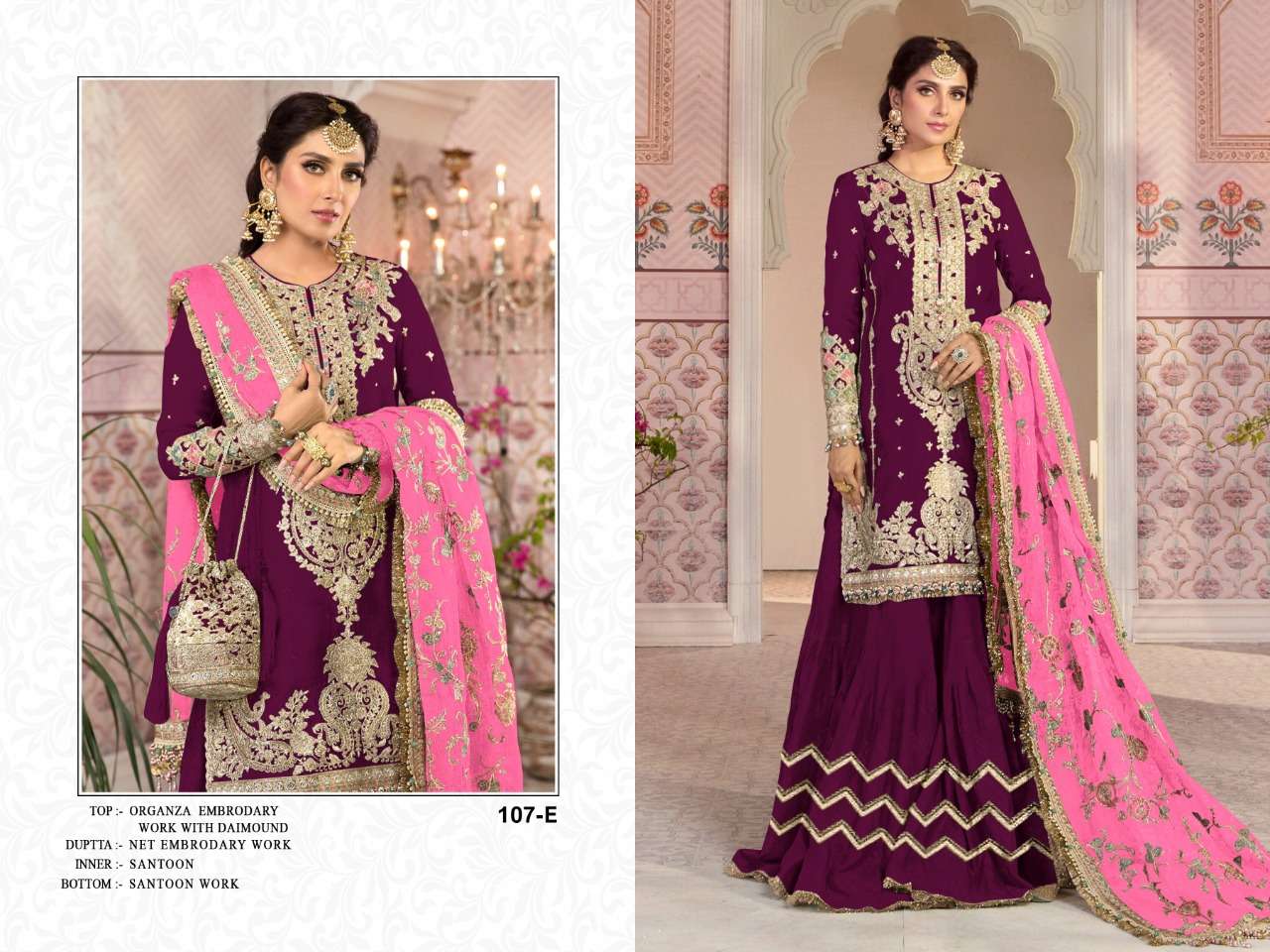 NEW ARRIVAL LATEST DESIGNER STRAIGHT PAKISTANI SALWAR SUIT FOR WOMEN RCT 107E